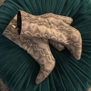 Meshki Snakeskin high heel Boots